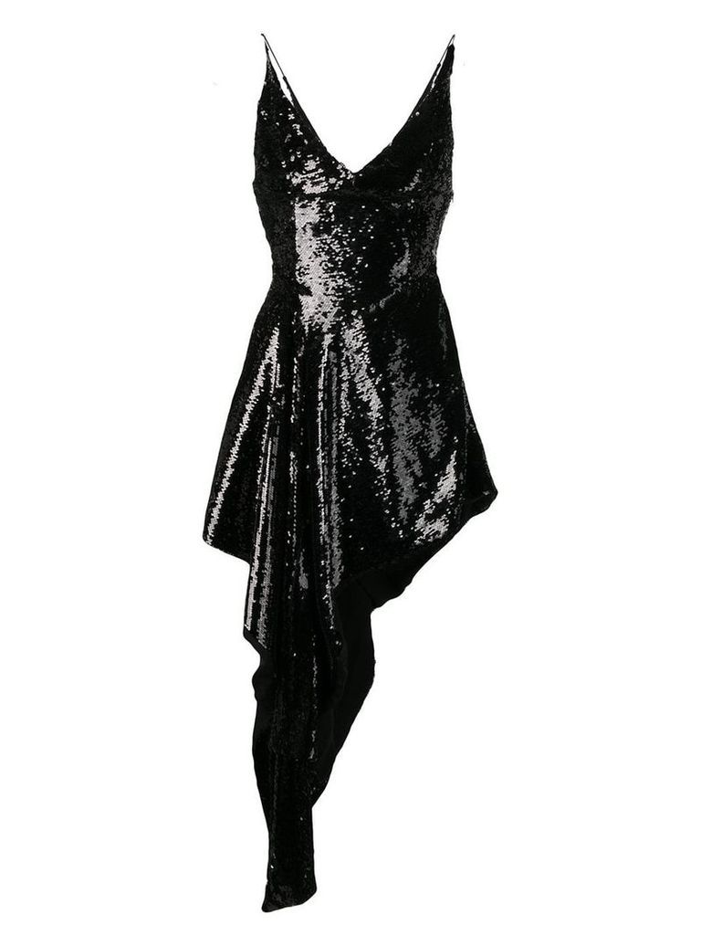 16Arlington sequined asymmetric dress - Black