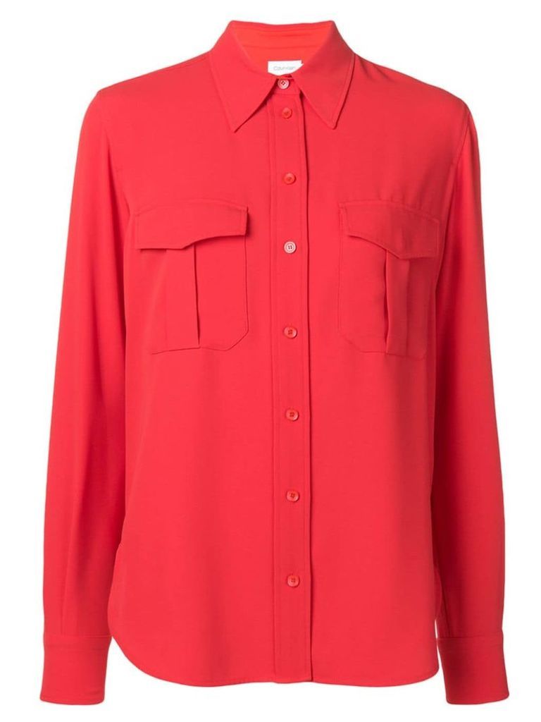 Calvin Klein chest pocket shirt - Red