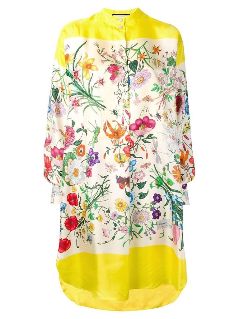 Gucci Flora shirt dress - Yellow