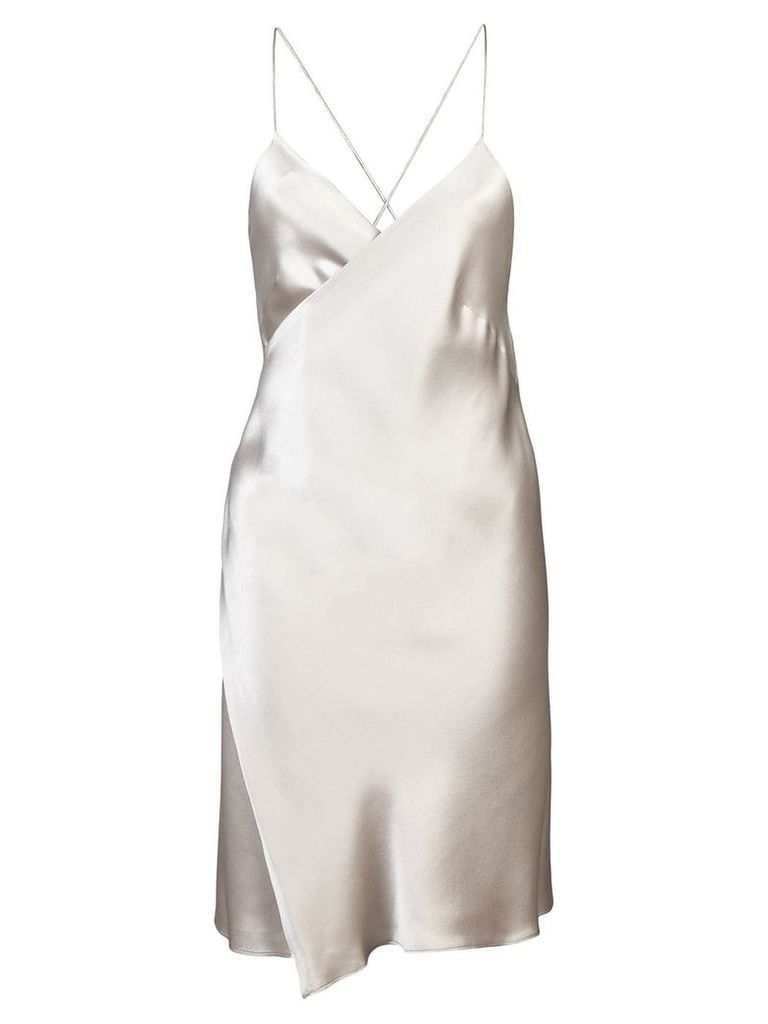 Michelle Mason wrap mini dress - Metallic