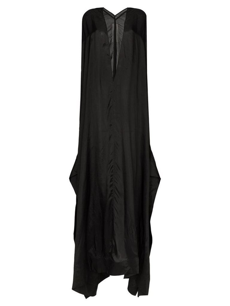 Rick Owens long-sleeved tent maxi dress - Black