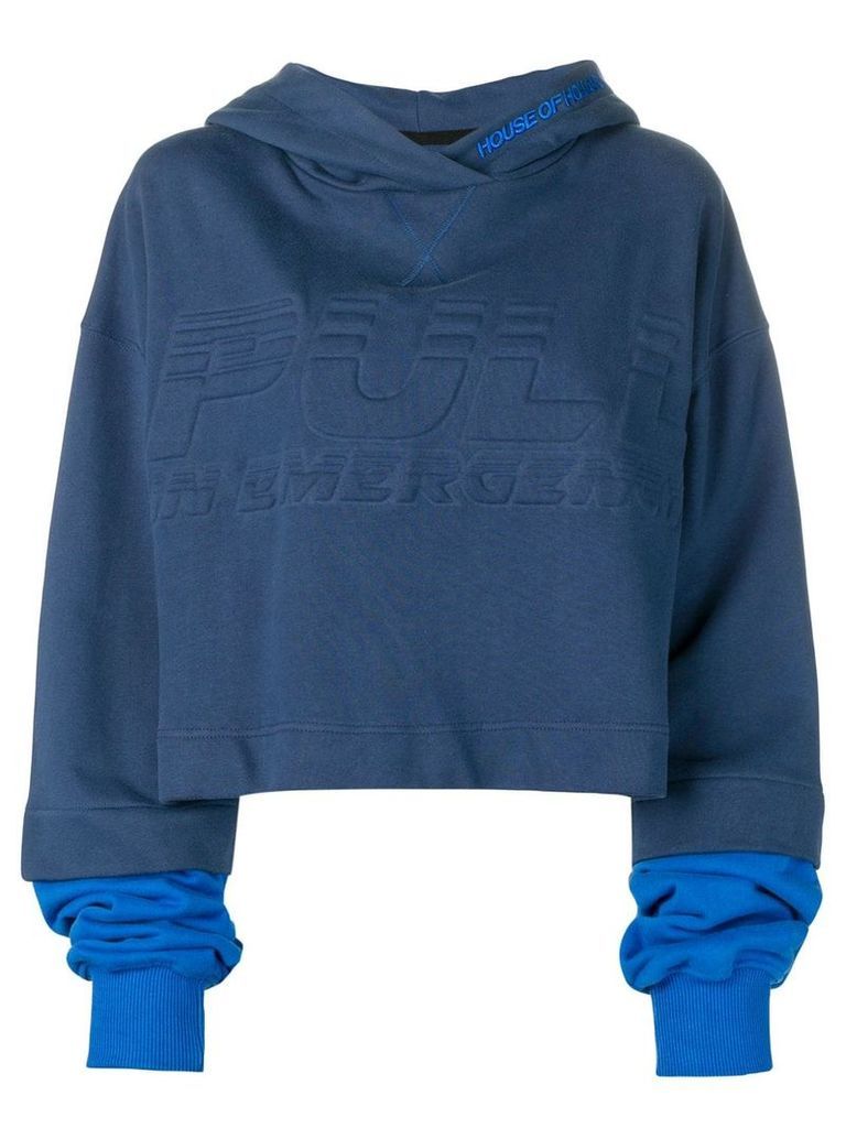 House of Holland oversized logo hoodie - Blue