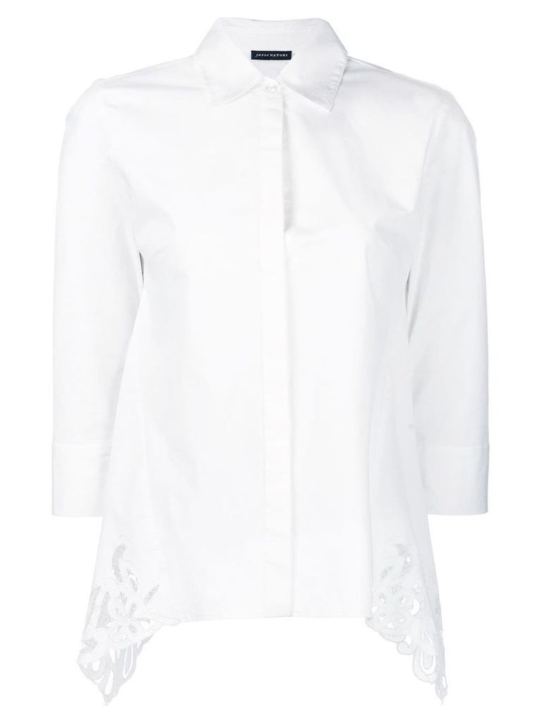 Josie Natori cotton poplin shirt - White