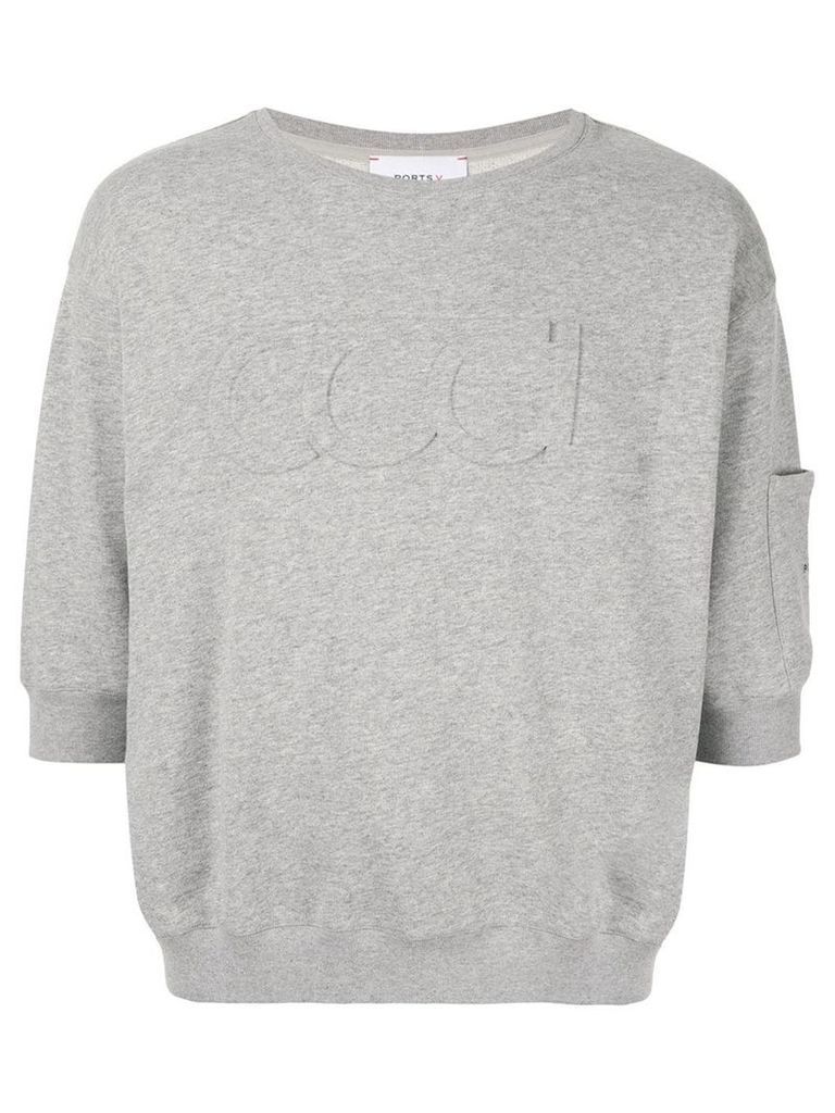 Ports V embroidered sweater - Grey