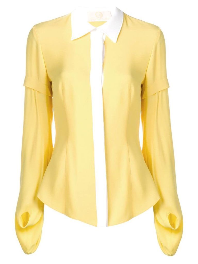 Sara Battaglia yellow blouse