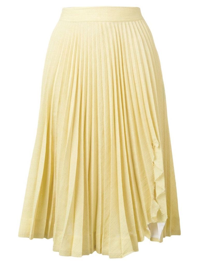 Calvin Klein 205W39nyc pleated midi skirt - Yellow