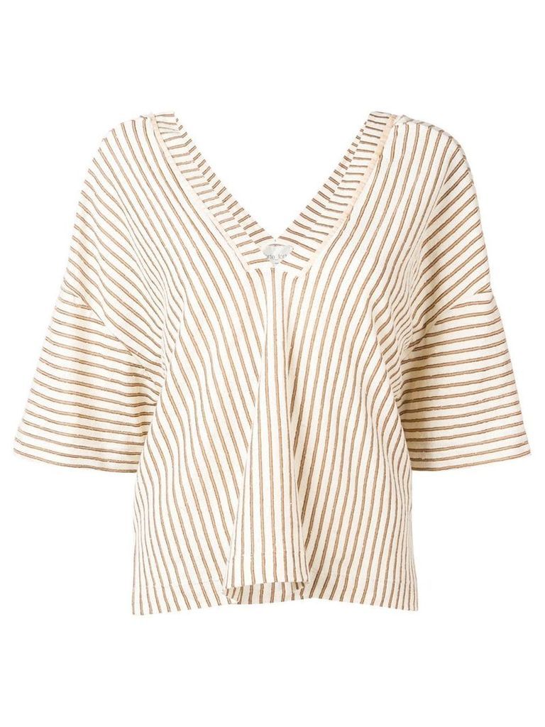 Forte Forte striped blouse - NEUTRALS
