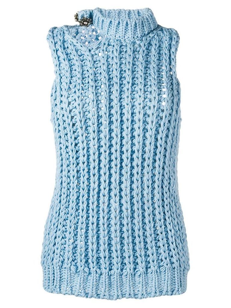Calvin Klein 205W39nyc sleeveless knitted top - Blue
