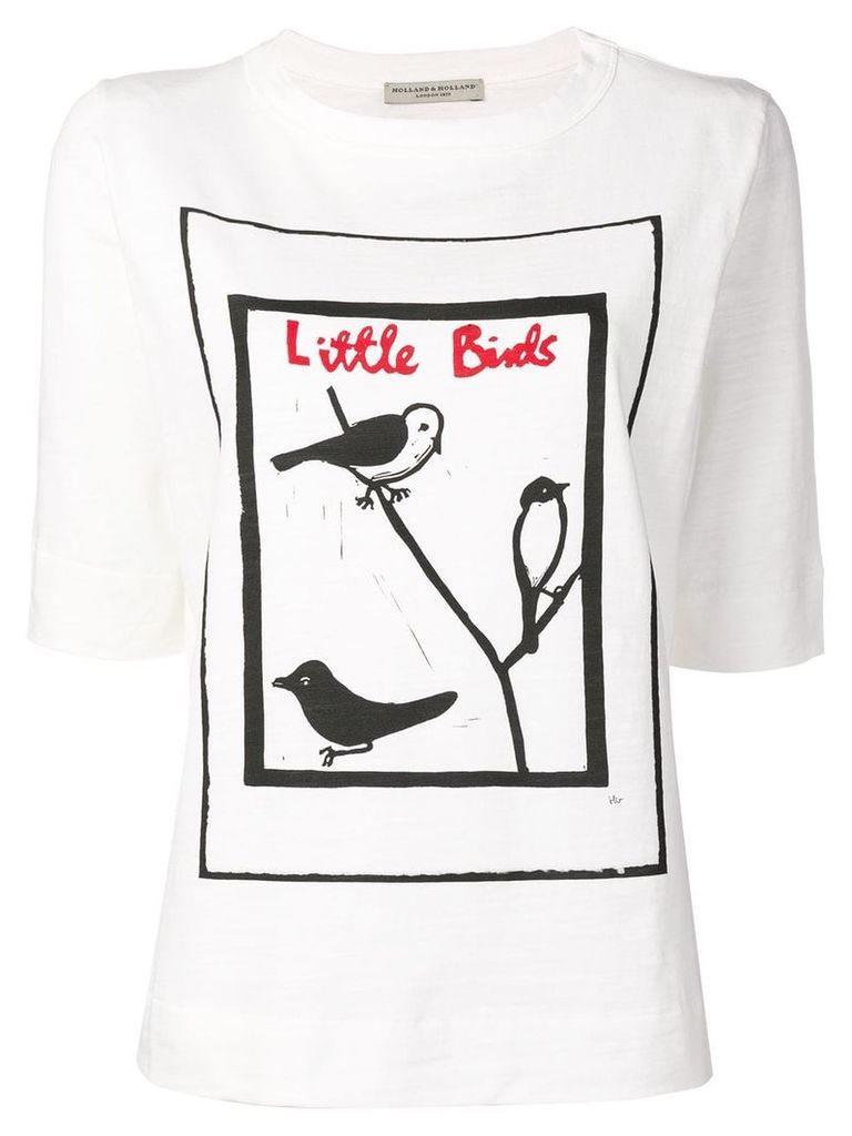 Holland & Holland Little Birds print T-shirt - White