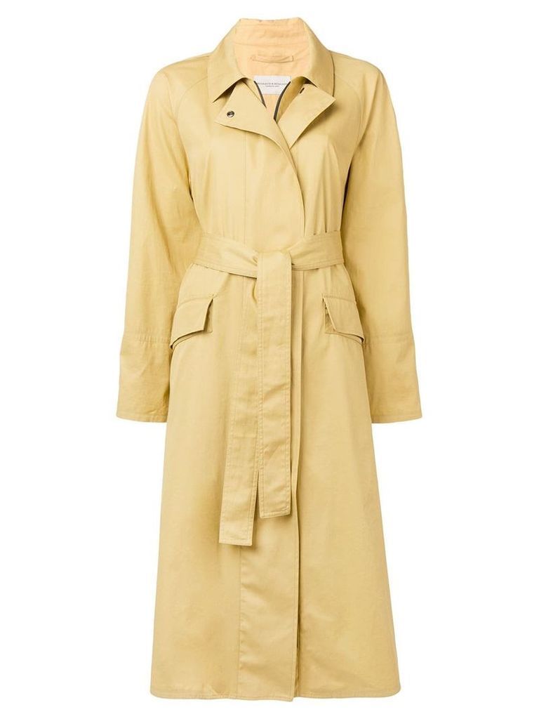 Holland & Holland belted trench coat - Yellow