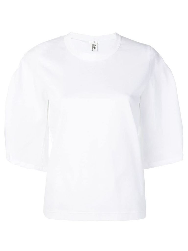Comme Des Garçons Noir Kei Ninomiya buckle sleeve T-shirt - White