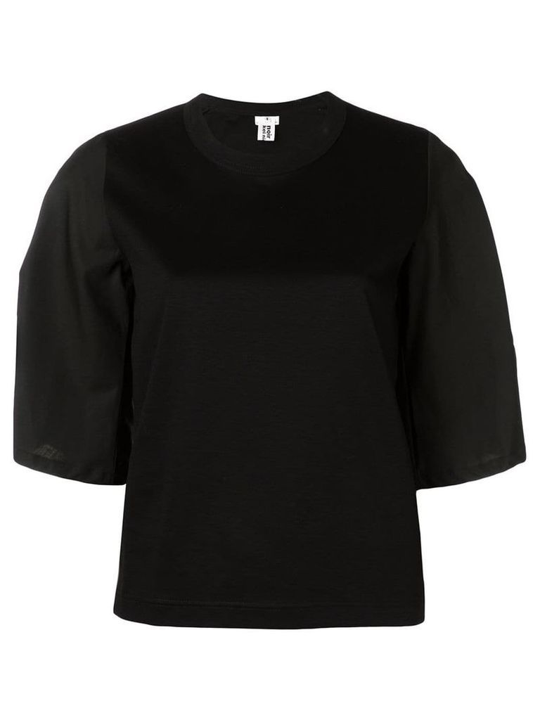 Comme Des Garçons Noir Kei Ninomiya buckle sleeve T-shirt - Black