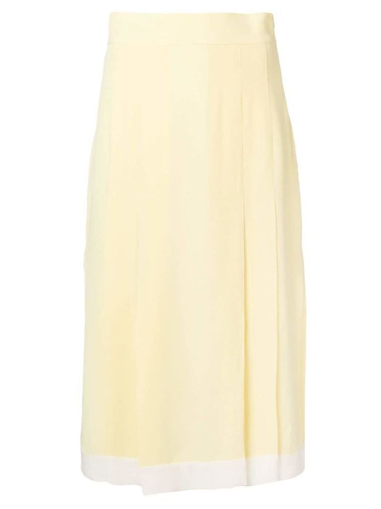 Cashmere In Love high-waisted pleated skirt - Yellow