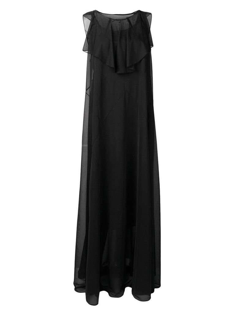 Maison Margiela ruffled sleeveless dress - Black