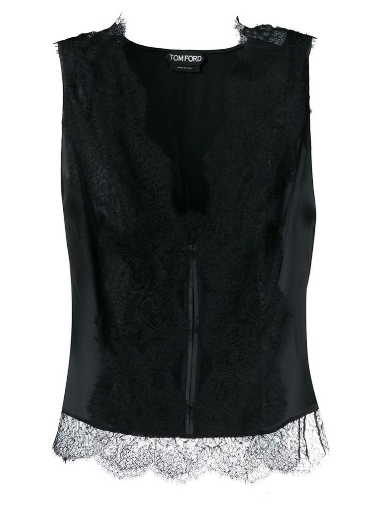 Tom Ford stretch lace tank top - Black