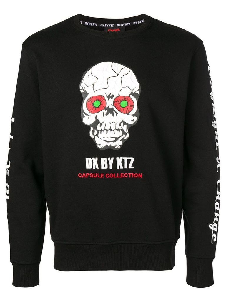 KTZ printed skull sweatshirt - Black