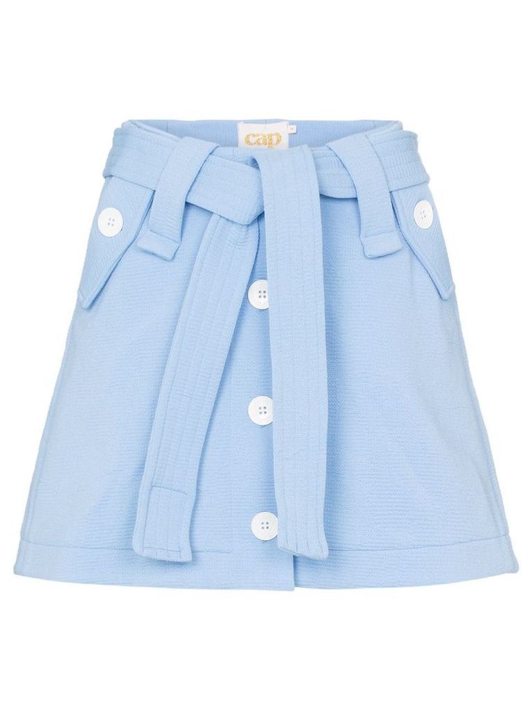 Cap Micheline belted skirt - Blue