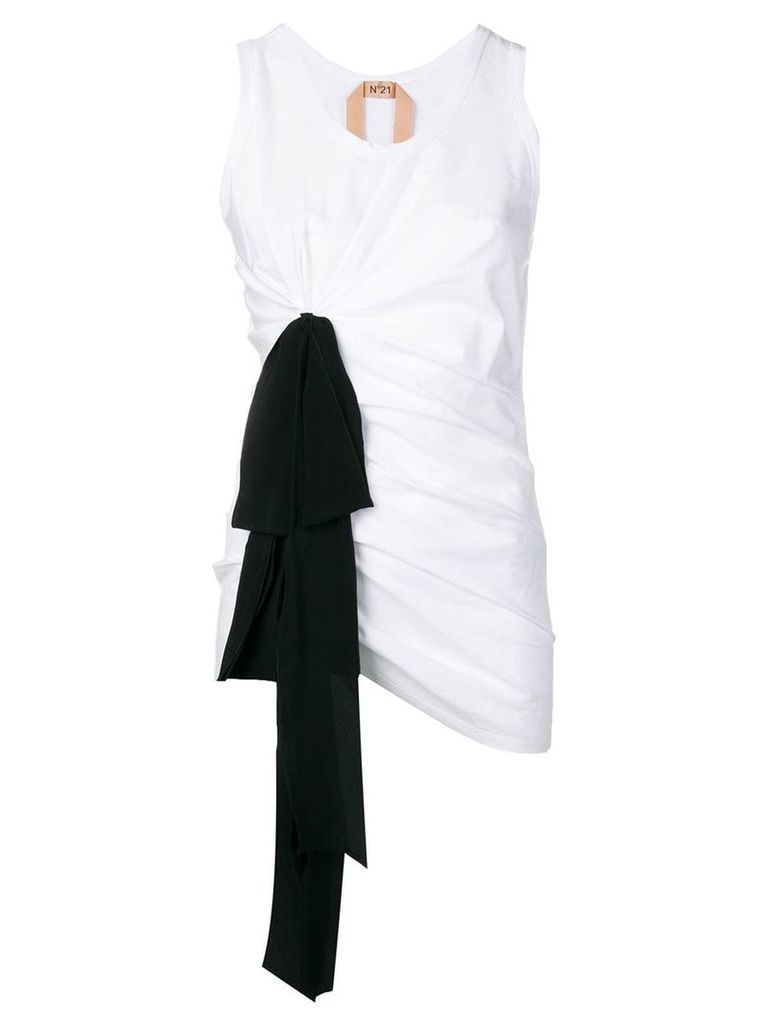 Nº21 ruched detail top - White