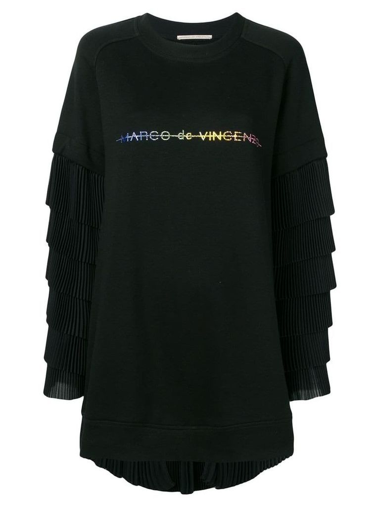 Marco De Vincenzo oversized pleated sweatshirt - Black