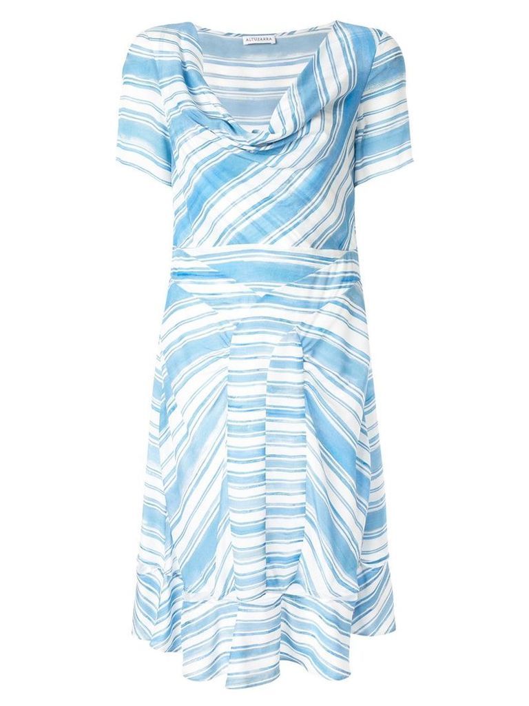 Altuzarra Lucia stripe cowl dress - Blue
