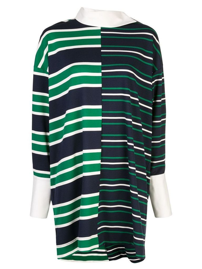Monse striped shifted rugby dress - Blue