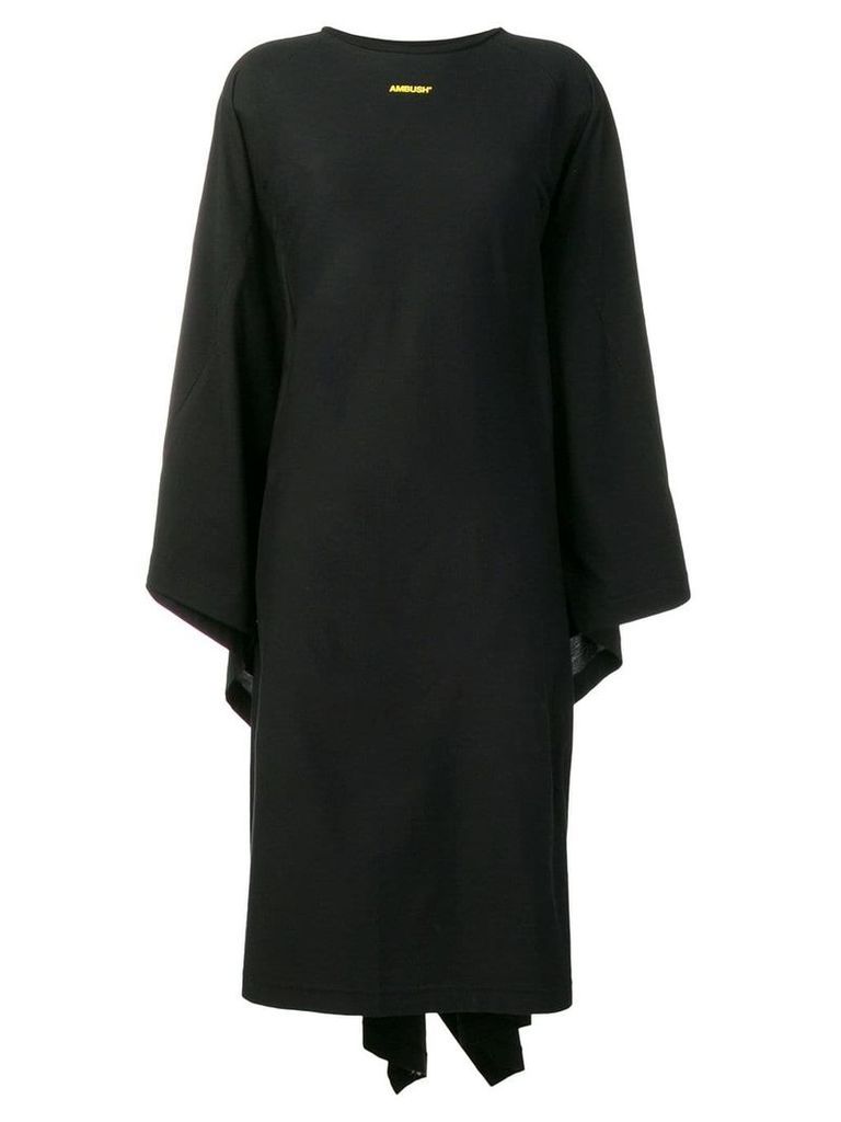 AMBUSH draped back asymmetric dress - Black
