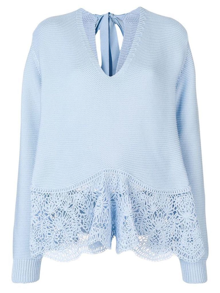 Stella McCartney crochet lace sweater - Blue