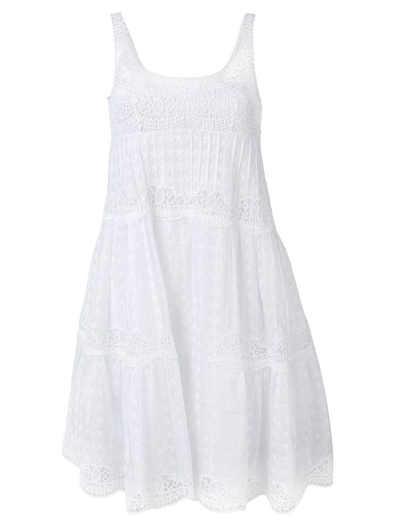 Ermanno Scervino flared sleeveless dress - White