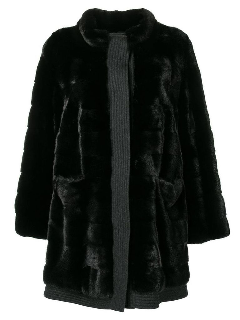 Liska Ari fur coat - Black