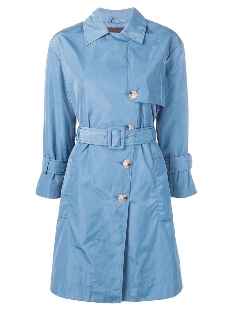 Emporio Armani double-breasted trench coat - Blue