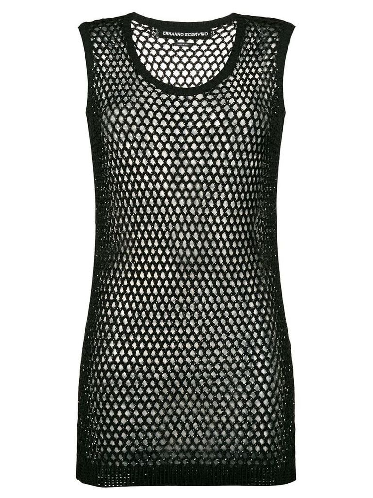 Ermanno Scervino mesh sleeveless top - Black