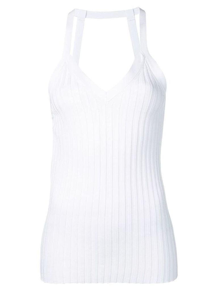 Circus Hotel ribbed fitted tank top - White