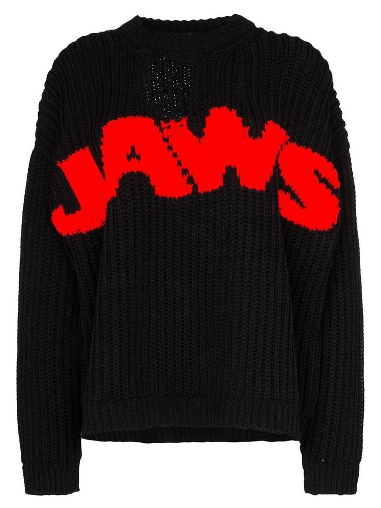 Calvin Klein 205W39nyc Jaws chunky knit jumper - Black