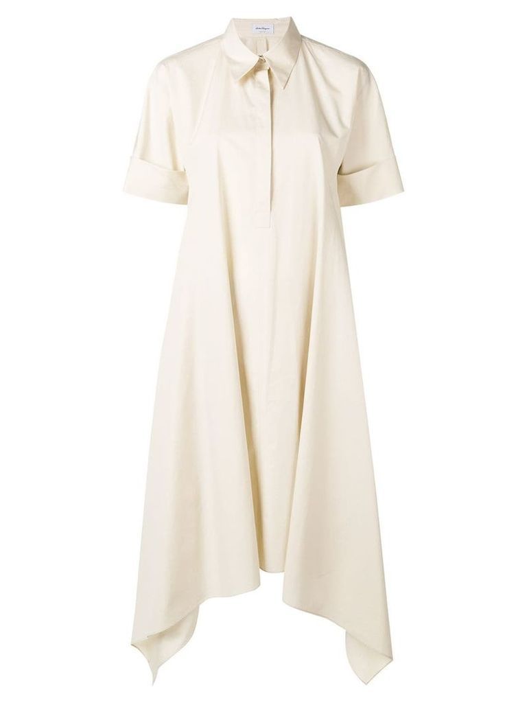 Salvatore Ferragamo asymmetric shirt dress - Neutrals