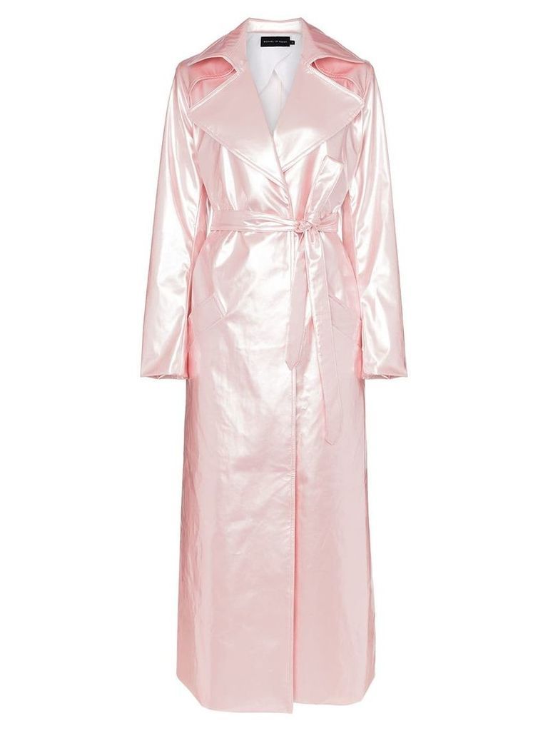 Michael Lo Sordo Belted maxi-length trench coat - Pink