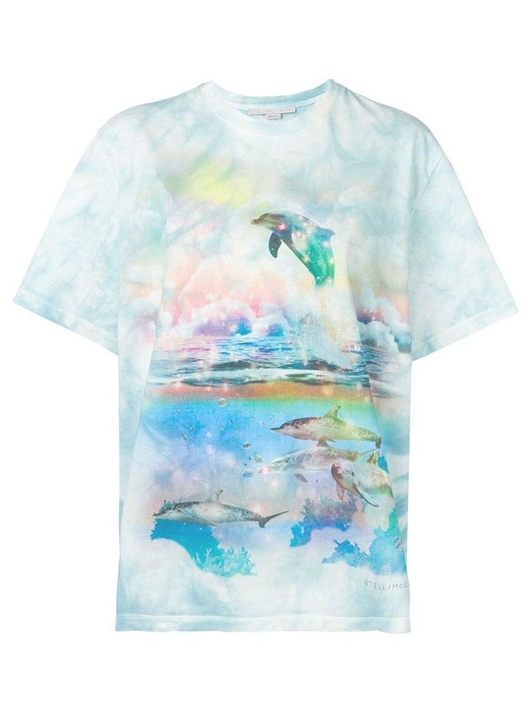 Stella McCartney dolphin print T-shirt - Blue