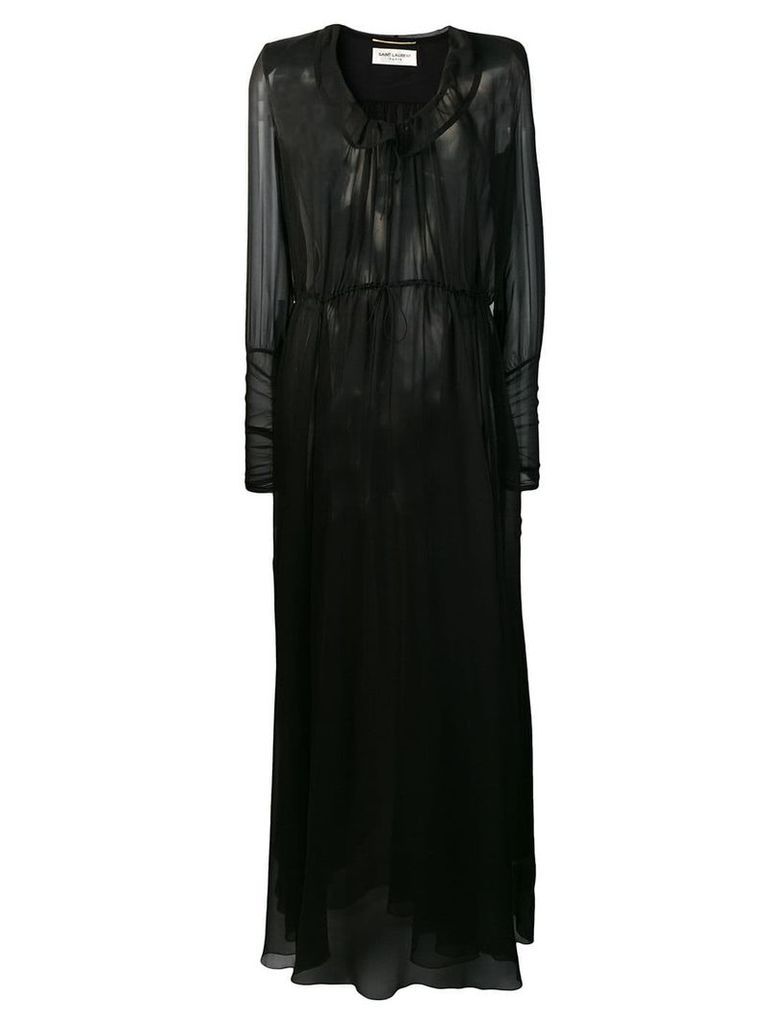Saint Laurent sheer maxi dress - Black