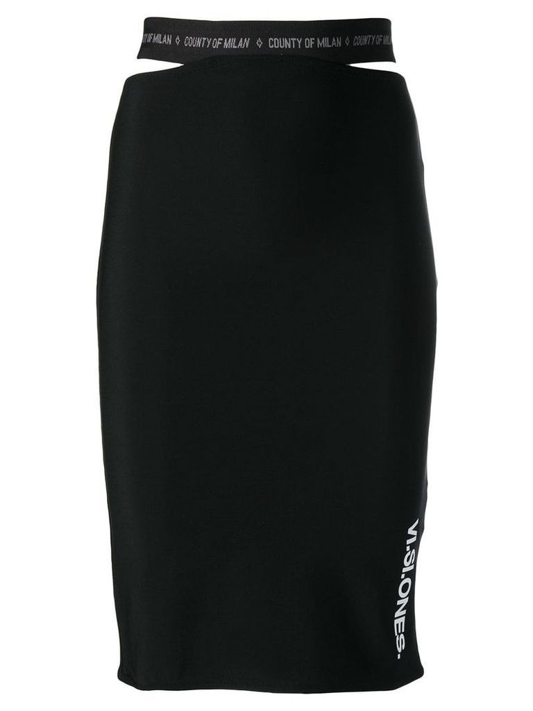 Marcelo Burlon County of Milan Visione print skirt - Black
