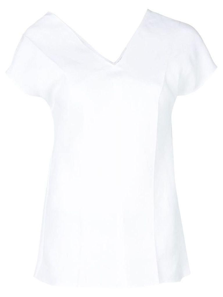 Helmut Lang asymmetric neck T-shirt - White
