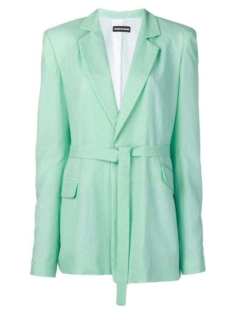 House of Holland waist-tied fitted blazer - Green