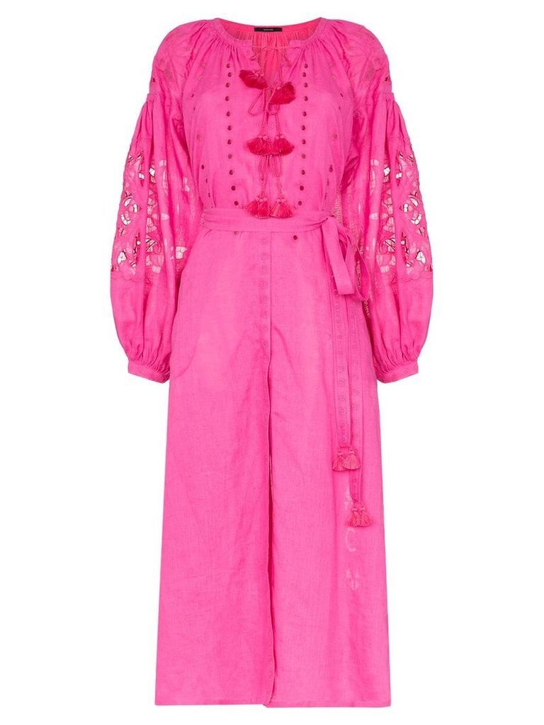 Vita Kin Sunflower linen maxi dress - Pink