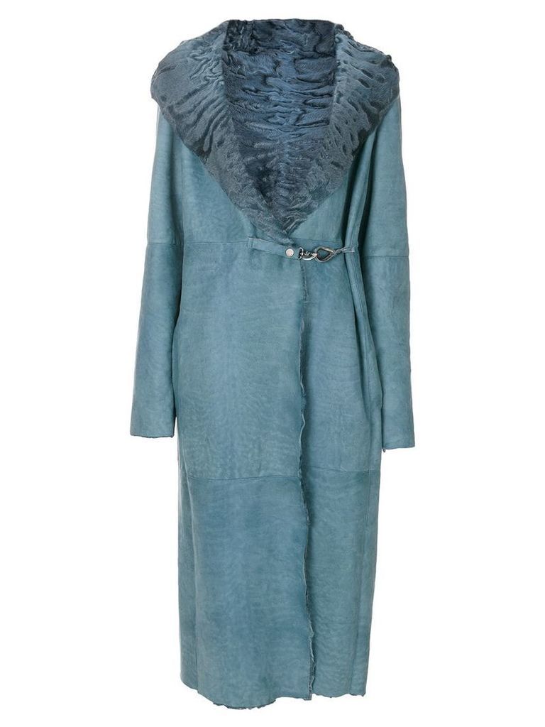 Liska belted coat - Blue