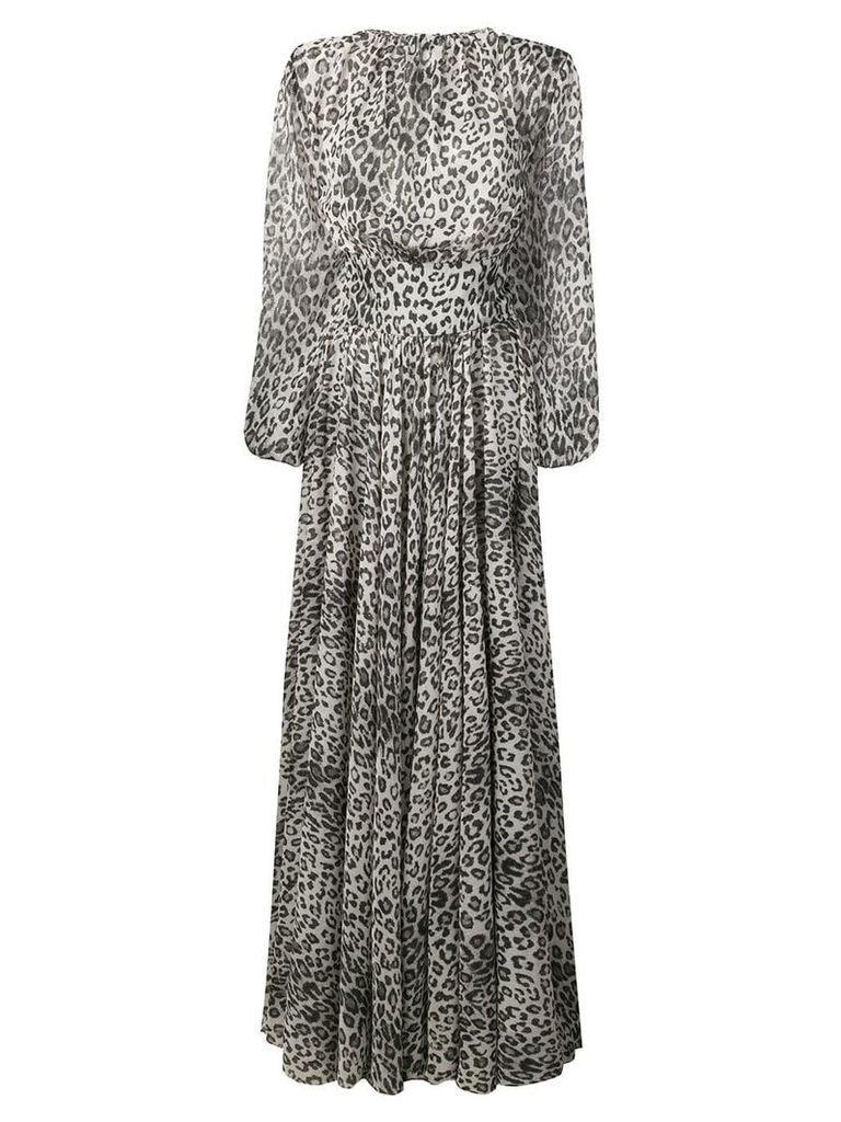 Redemption leopard-print dress - Grey