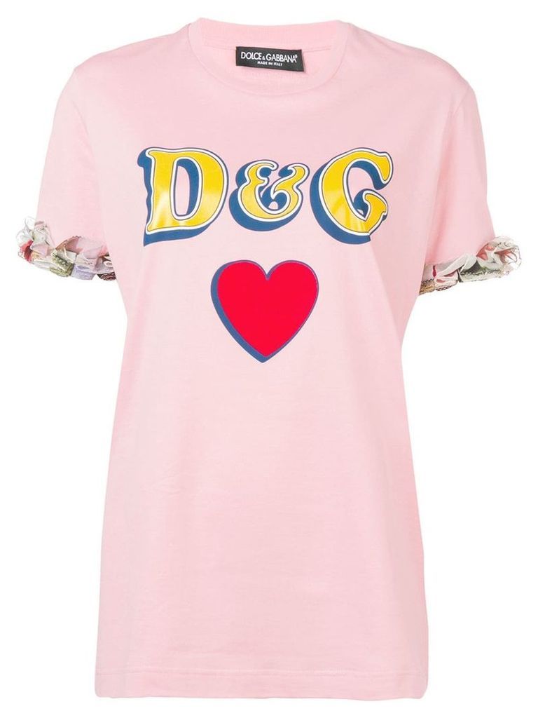 Dolce & Gabbana logo print T-shirt - PINK