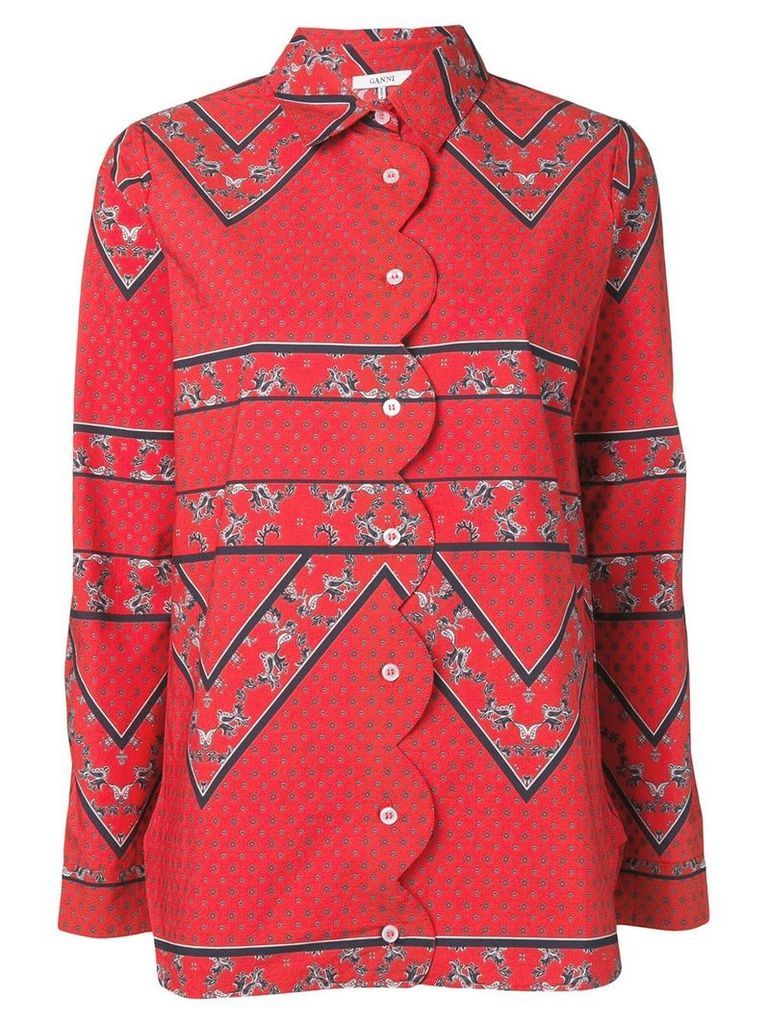 Ganni patterned shirt - Red