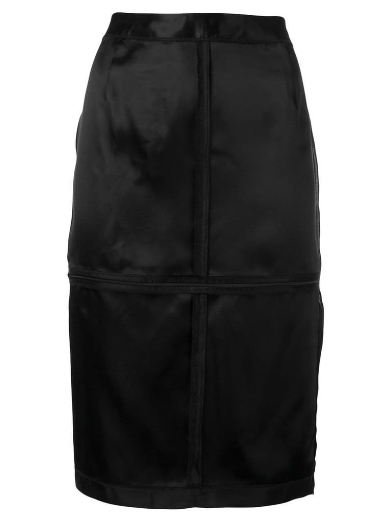 MM6 Maison Margiela zip panelled pencil skirt - Black