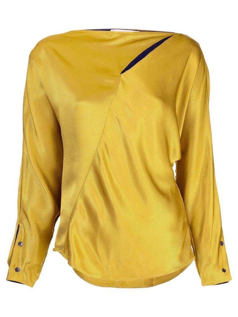 Palmer / Harding asymmetric cape blouse - Gold