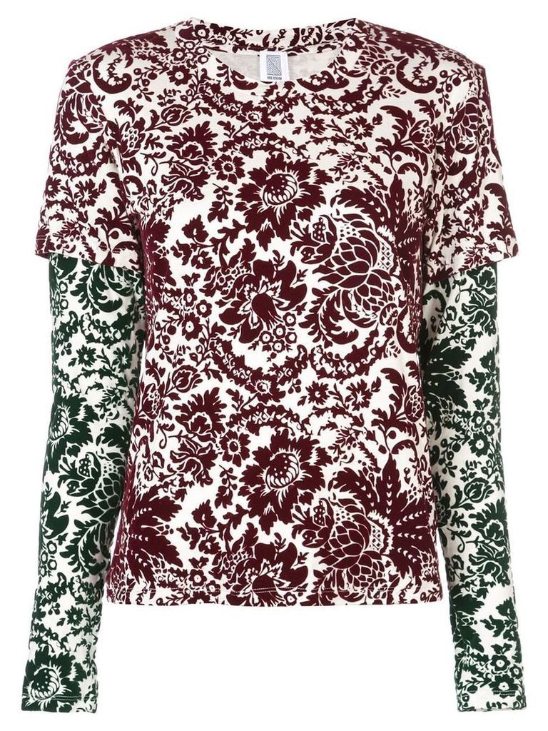 Rosie Assoulin floral print layered sweatshirt - Multicolour