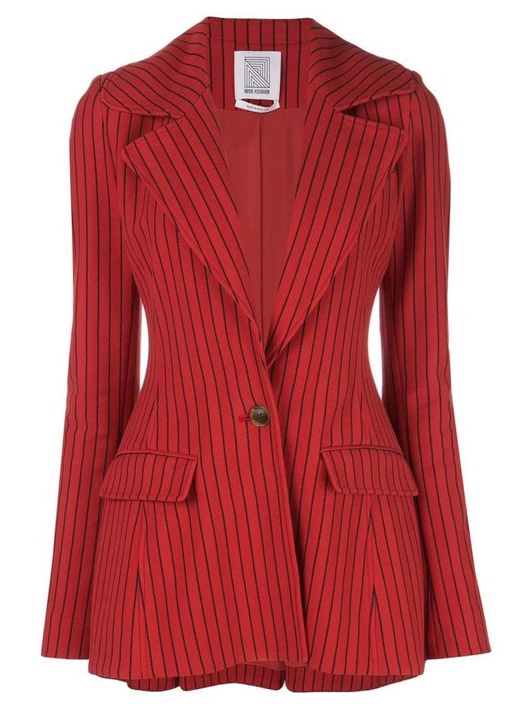 Rosie Assoulin fitted striped blazer - Red