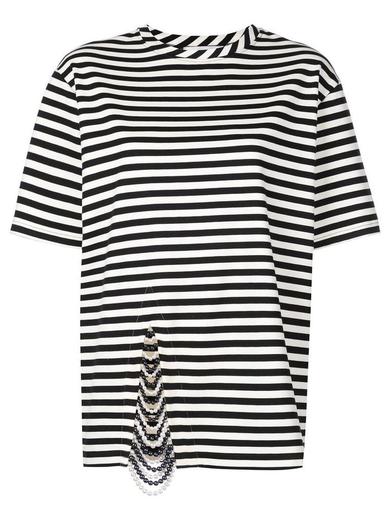 Monse embellished striped T-shirt - Black